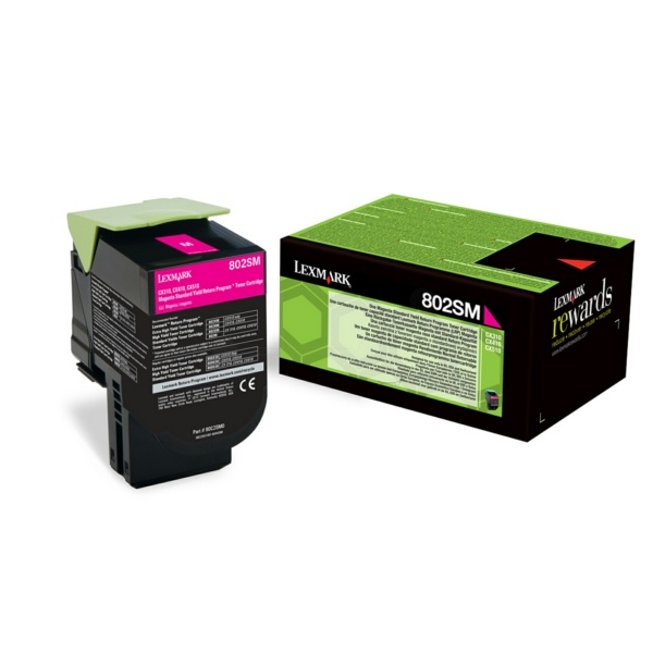 Lexmark 80C2SM0/802SM Toner-Kit magenta return program, 2.000 Seiten ISO/IEC 19798