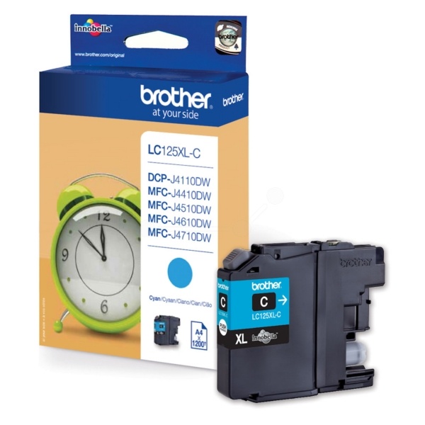 Brother LC-125XLC Tintenpatrone cyan, 1.200 Seiten ISO/IEC 24711 8ml