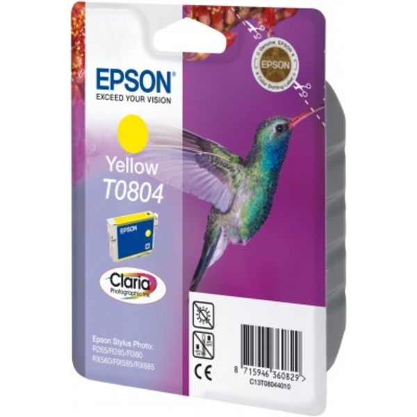 Epson C13T08044011/T0804 Tintenpatrone gelb, 620 Seiten ISO/IEC 24711 7.4ml