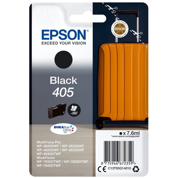 Epson C13T05G14010/405 Tintenpatrone schwarz, 350 Seiten 7.6ml