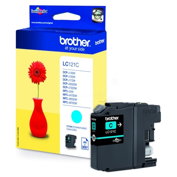 Brother LC-121C Tintenpatrone cyan, 300 Seiten ISO/IEC 24711 3.9ml