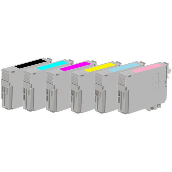 Kompatibel PRSET0807 Tintenpatrone MultiPack Bk,C,M,Y,LC,LM VE=6 (ersetzt Epson T0807)