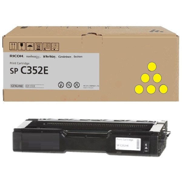 Ricoh 407386/TYPE SP352E Toner-Kit gelb, 6.000 Seiten ISO/IEC 19752