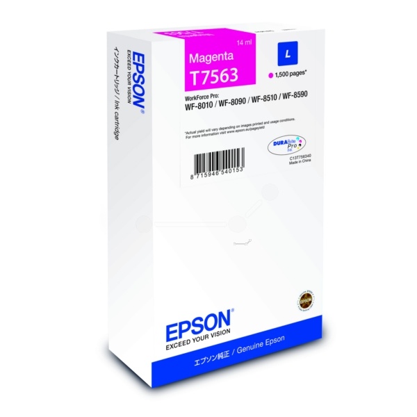 Epson C13T756340/T7563 Tintenpatrone magenta, 1.500 Seiten 14ml