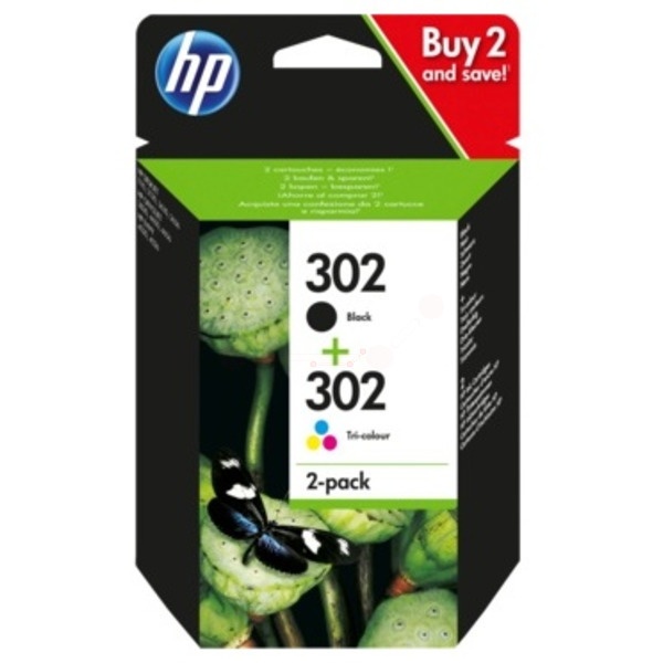 HP X4D37AE/302 Druckkopfpatrone Multipack schwarz + color 170pg + 150pg VE=2