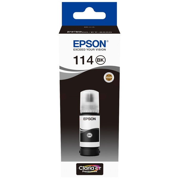 Epson C13T07A140/114 Tintenflasche schwarz pigmentiert, 6.700 Seiten 2300 Fotos 70ml