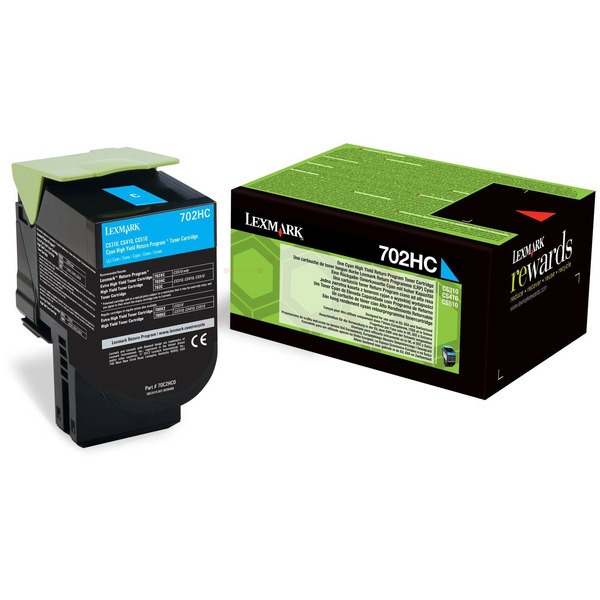 Lexmark 70C2HC0/702HC Toner-Kit cyan return program, 3.000 Seiten ISO/IEC 19798