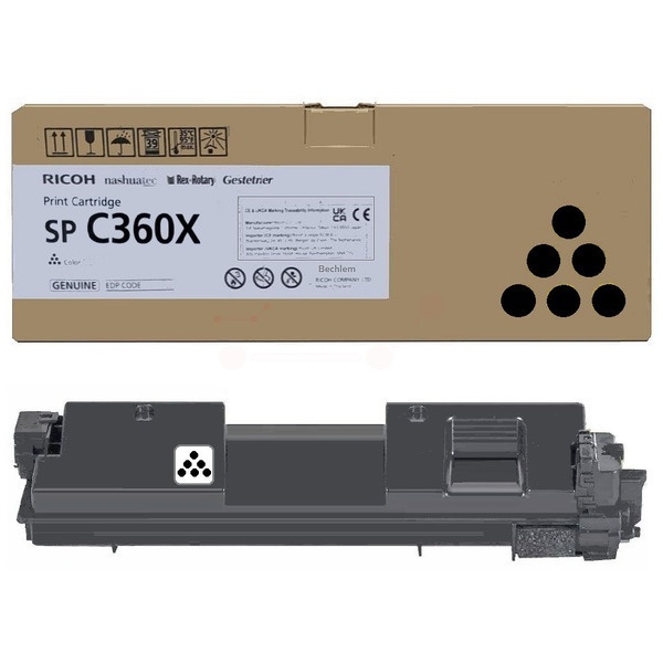 Ricoh 408250/SPC360X Toner-Kit schwarz extra High-Capacity, 10.000 Seiten ISO/IEC 19752