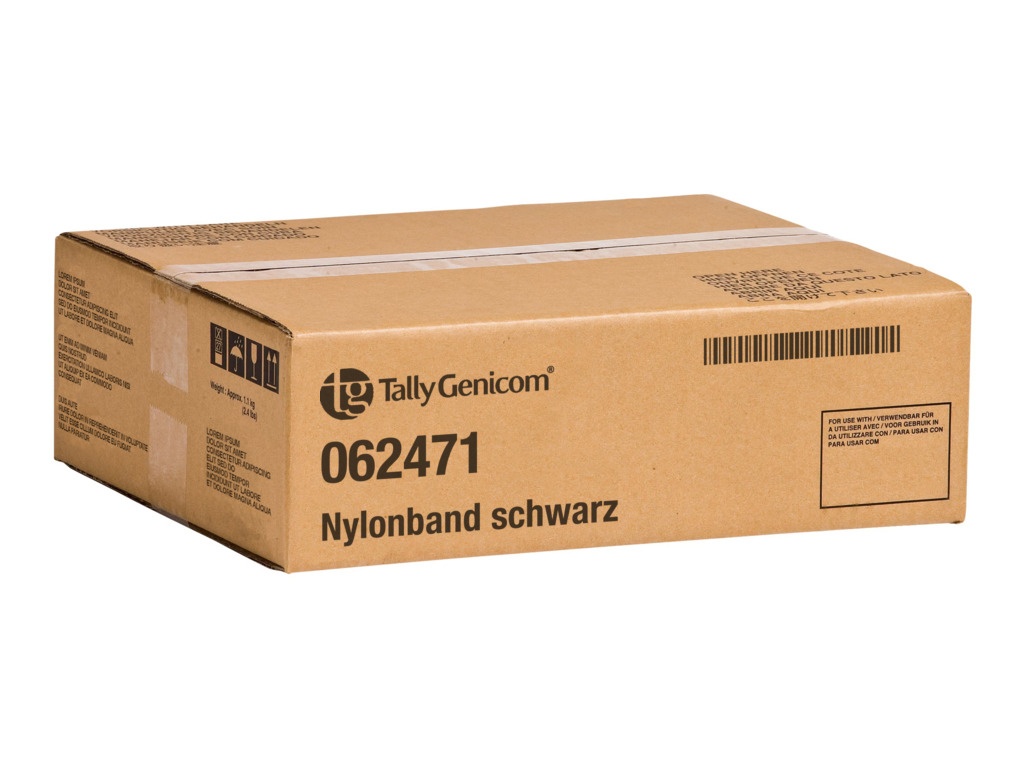 Tally Genicom 062471 Nylonband schwarz, 20.000.000 Zeichen