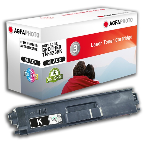 AgfaPhoto APTBTN423BE Toner-Kit schwarz, 6.500 Seiten 170 Gramm (ersetzt Brother TN423BK)