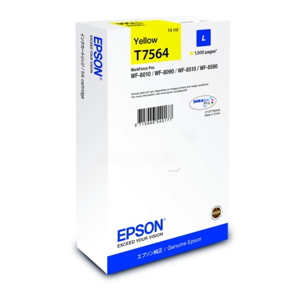 Epson C13T756440/T7564 Tintenpatrone gelb, 1.500 Seiten 14ml