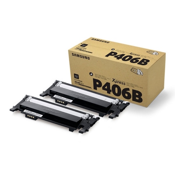 Samsung CLT-P406B/ELS/P406B Toner schwarz Doppelpack, 2x1.500 Seiten ISO/IEC 19798 VE=2