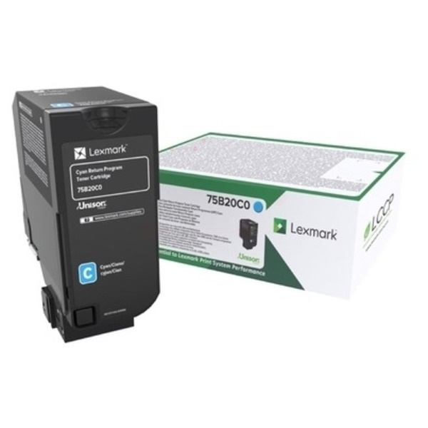 Lexmark 75B20C0 Toner-Kit cyan return program, 10.000 Seiten ISO/IEC 19752