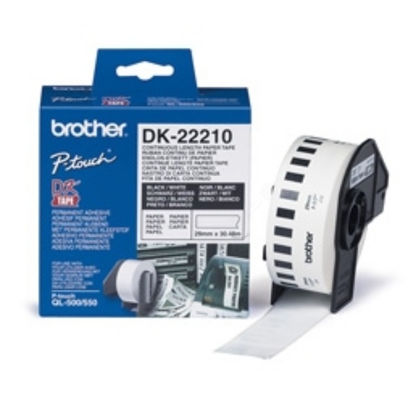 Brother DK-22210 DirectLabel Etiketten weiss 29mm x 30,48m