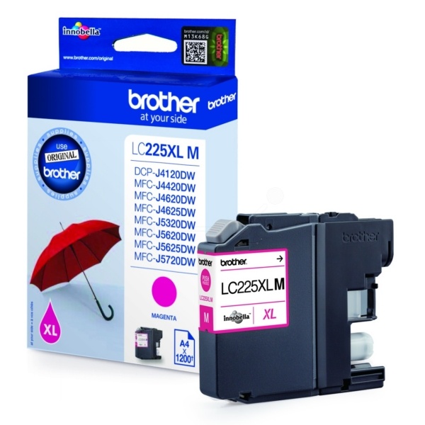 Brother LC-225XLM Tintenpatrone magenta, 1.200 Seiten ISO/IEC 24711 11.8ml