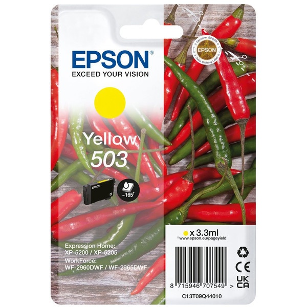 Epson C13T09Q44010/503 Tintenpatrone gelb, 165 Seiten 3,3ml