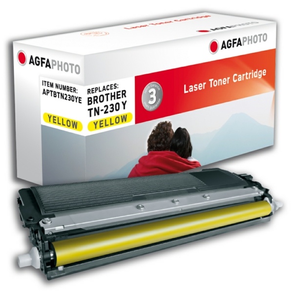 AgfaPhoto APTBTN230YE Toner gelb, 1.400 Seiten 31 Gramm (ersetzt Brother TN230Y)