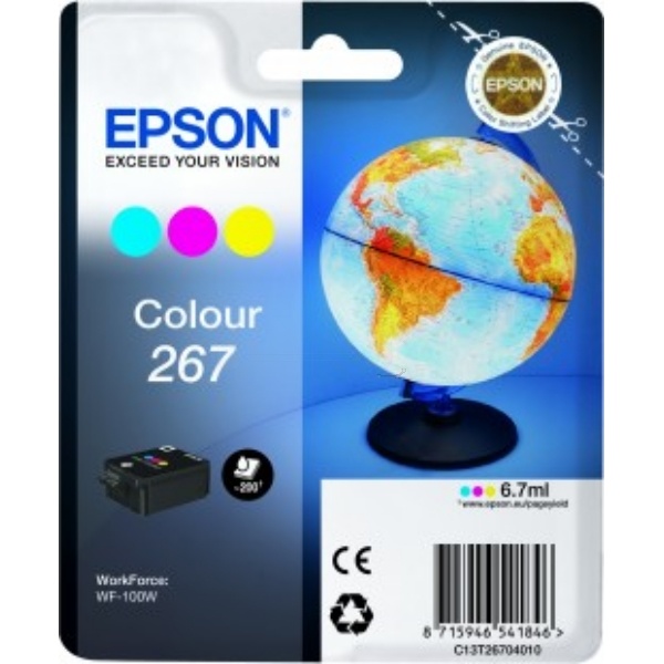 Epson C13T26704010/267 Tintenpatrone color, 200 Seiten 6,7ml