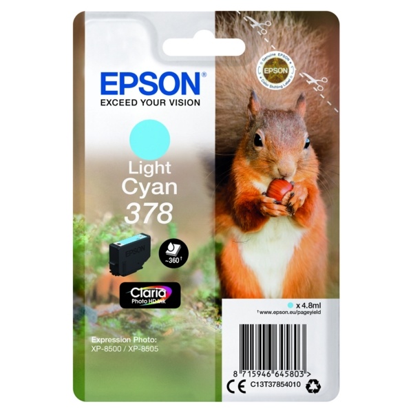 Epson C13T37854010/378 Tintenpatrone cyan hell, 360 Seiten 4,8ml