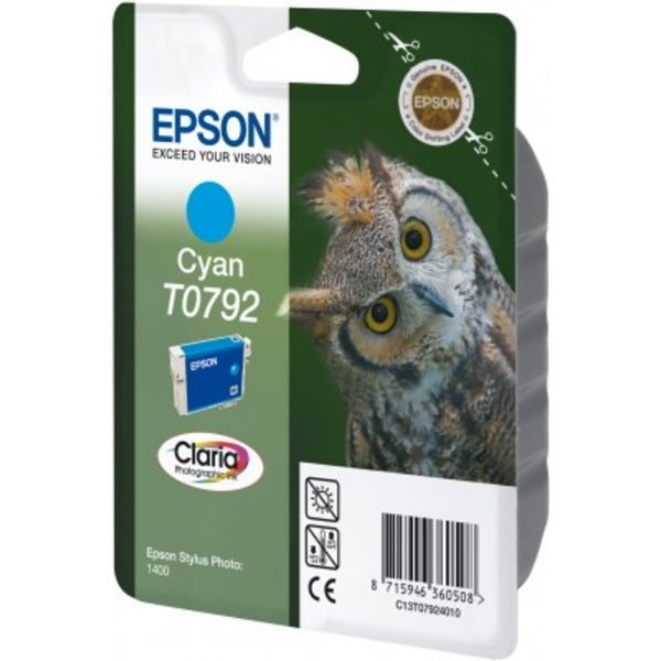 Epson C13T07924010/T0792 Tintenpatrone cyan, 1.345 Seiten ISO/IEC 24711 11ml