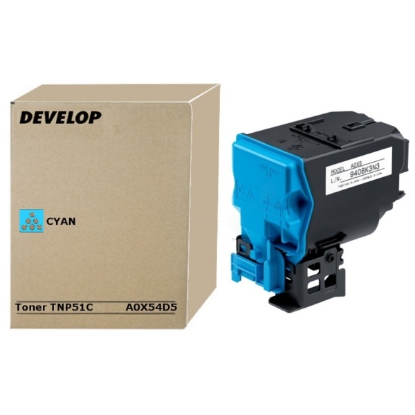 Develop A0X54D5/TNP-51C Toner-Kit cyan, 5.000 Seiten