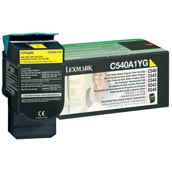 Lexmark C540A1YG Toner gelb return program, 1.000 Seiten ISO/IEC 19798