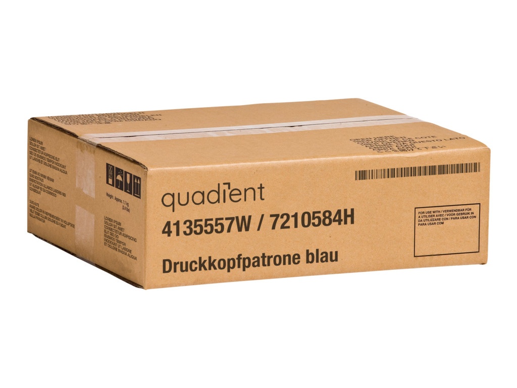 Quadient 7210584H/4135557W Druckkopfpatrone blau, 2x2.500 Seiten 42ml VE=2