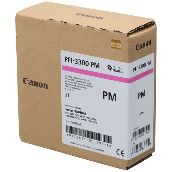 Canon 6441C001/PFI-3300PM Tintenpatrone magenta hell 330ml