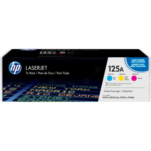 HP CF373AM/125A Tonerkartusche MultiPack C,M,Y, 3x1.400 Seiten ISO/IEC 19798 VE=3