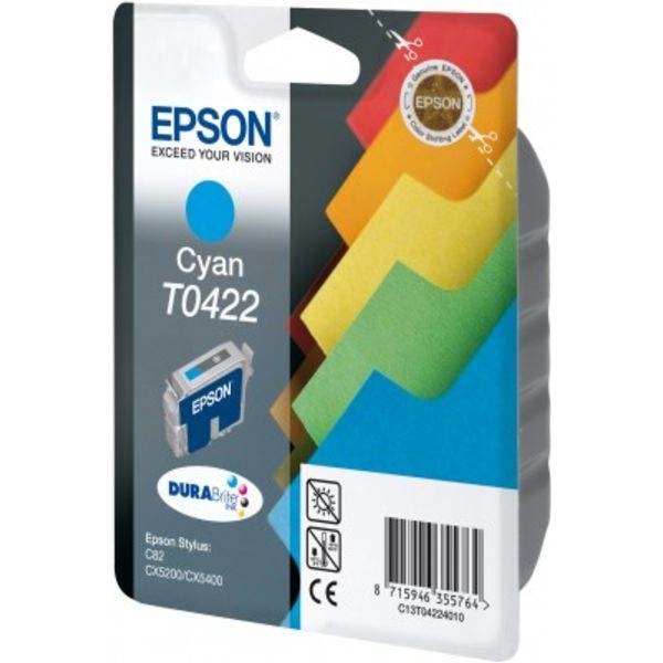 Epson C13T04224010/T0422 Tintenpatrone cyan, 420 Seiten ISO/IEC 24711 16ml