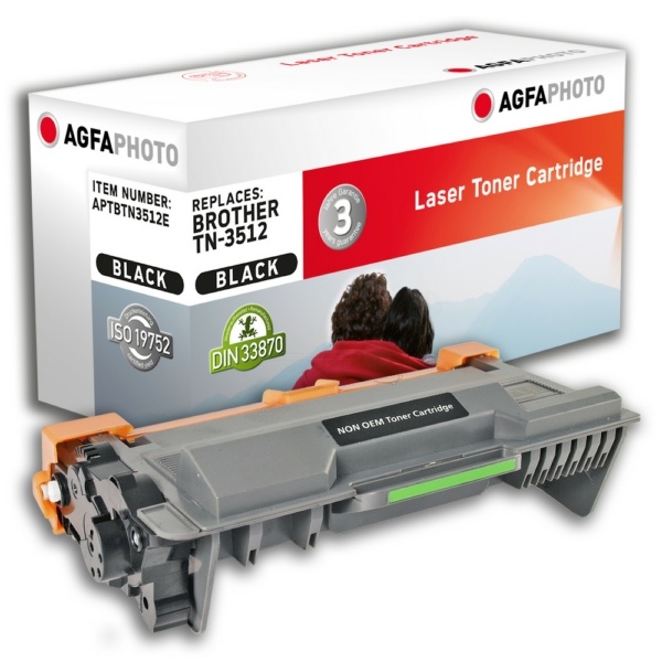 AgfaPhoto APTBTN3512E Toner-Kit, 12.000 Seiten 315 Gramm (ersetzt Brother TN3512)