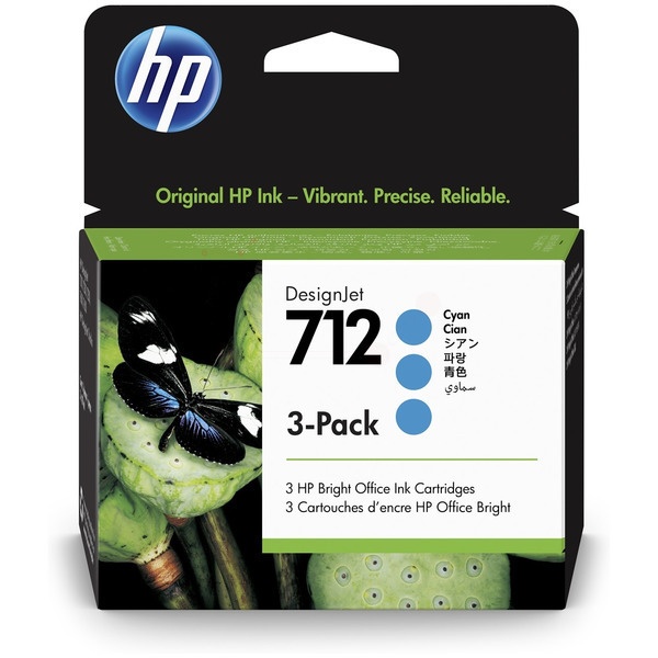 HP 3ED77A/712 Tintenpatrone cyan MultiPack 29ml VE=3