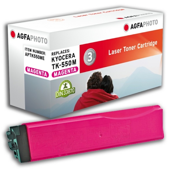 AgfaPhoto APTK550ME Toner magenta, 6.000 Seiten 140 Gramm (ersetzt Kyocera TK-550M)