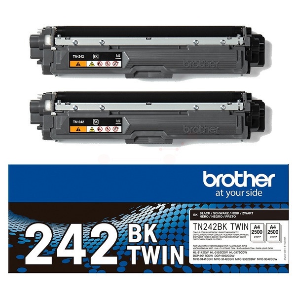 Brother TN-242BKTWIN Toner-Kit schwarz Doppelpack, 2x2.500 Seiten ISO/IEC 19798 VE=2