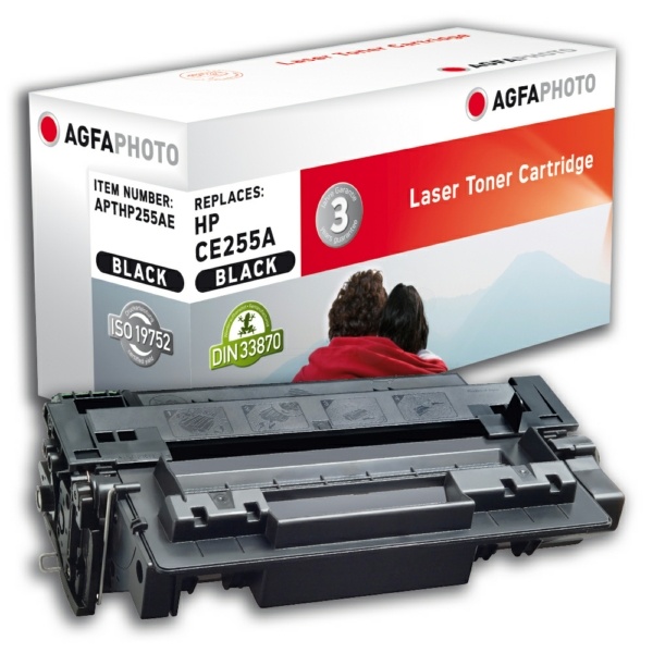 AgfaPhoto APTHP255AE Tonerkartusche schwarz, 6.000 Seiten 270 Gramm (ersetzt HP 55A/CE255A)