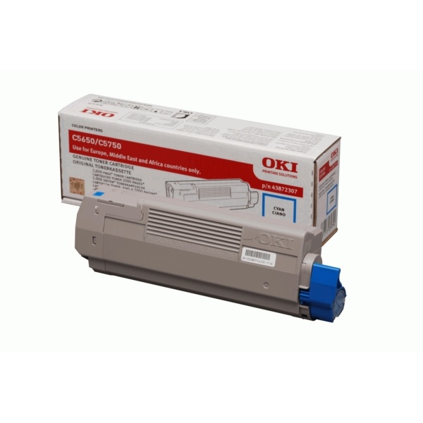 OKI 43872307 Toner cyan, 2.000 Seiten/5%