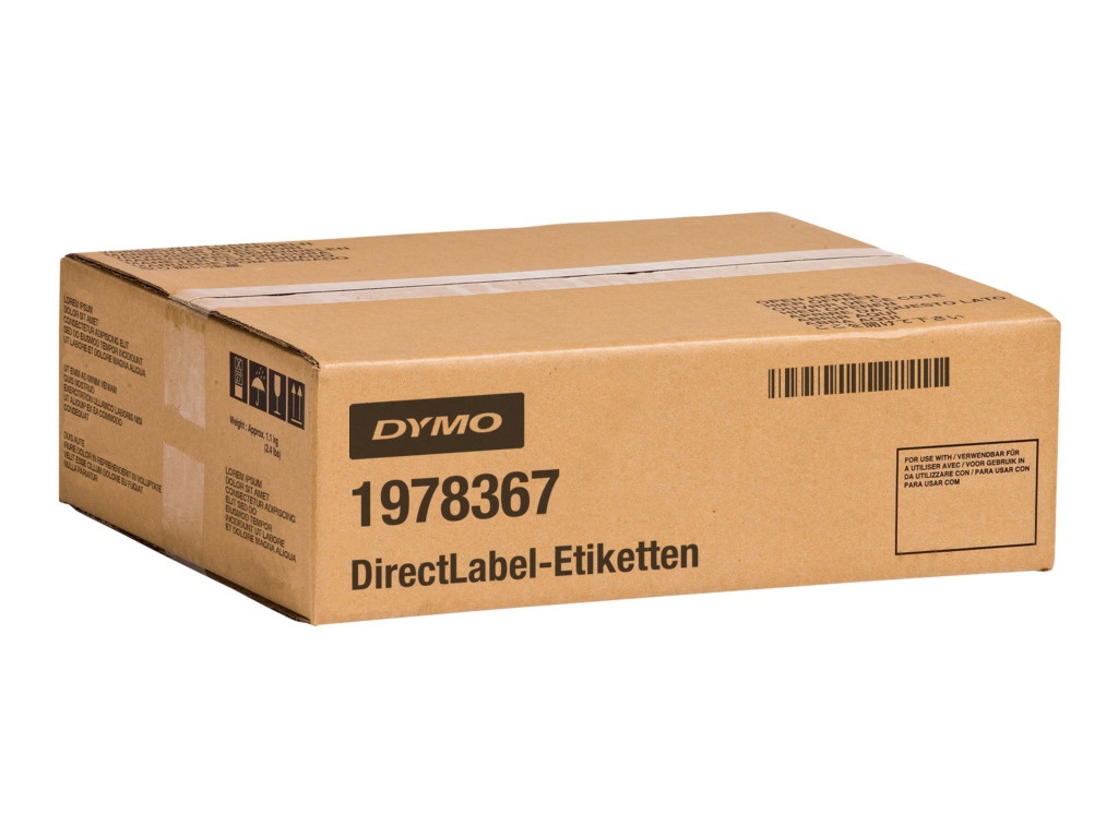 Dymo 1978367 DirectLabel-Etiketten schwarz auf orange Vinyl 12mm x 5,5mm