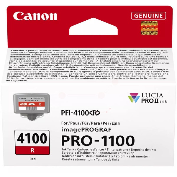 Canon 6785C001/PFI-4100R Tintenpatrone rot 80ml