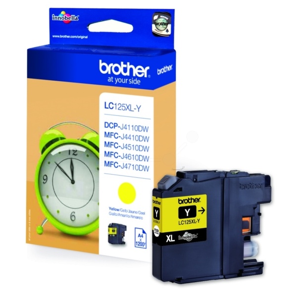 Brother LC-125XLY Tintenpatrone gelb, 1.200 Seiten ISO/IEC 24711 10ml