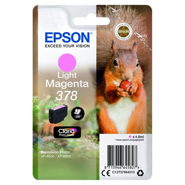 Epson C13T37864010/378 Tintenpatrone magenta hell, 360 Seiten 4,8ml