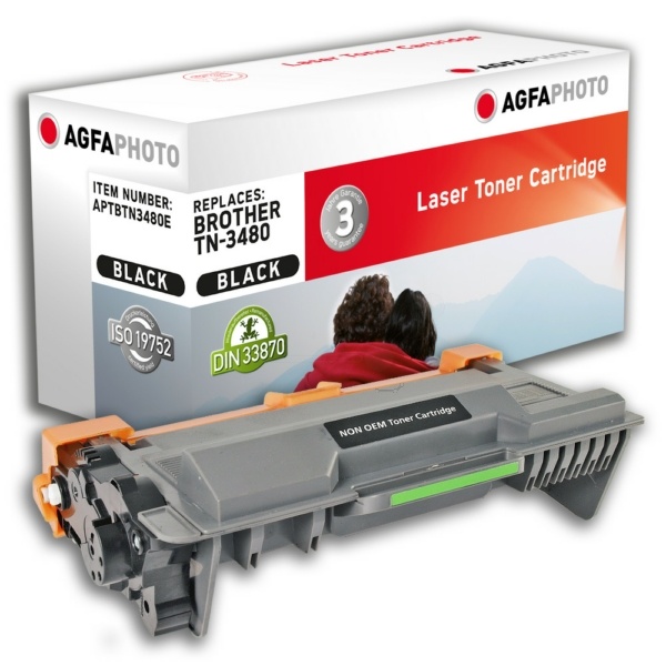 AgfaPhoto APTBTN3480E Toner-Kit, 8.000 Seiten 245 Gramm (ersetzt Brother TN3480)