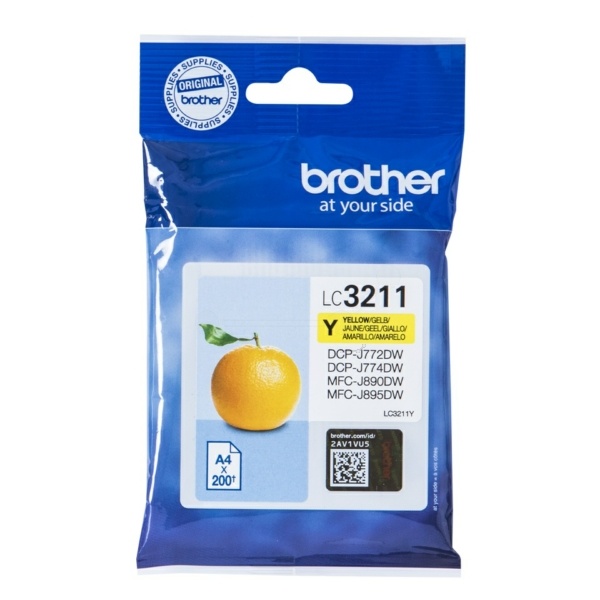 Brother LC-3211Y Tintenpatrone gelb, 200 Seiten ISO/IEC 19752