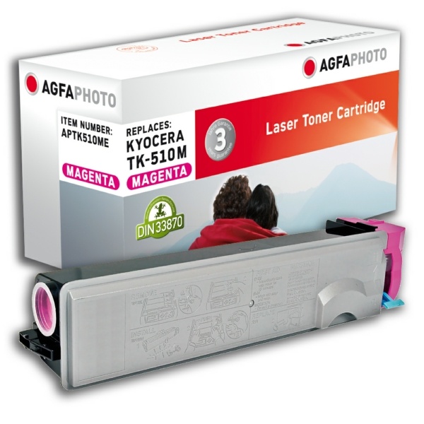 AgfaPhoto APTK510ME Toner-Kit magenta, 8.000 Seiten 214 Gramm (ersetzt Kyocera TK-510M)