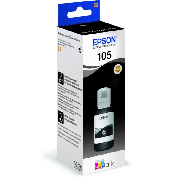 Epson C13T00Q140/105 Tintenflasche schwarz, 8.000 Seiten 3400 Fotos 140ml