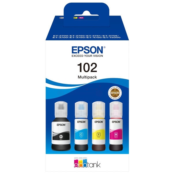 Epson C13T03R640/102 Tintenflasche MultiPack Bk,C,M,Y 127ml + 3x70ml VE=4