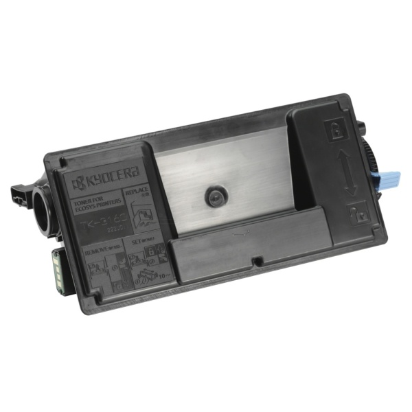 Kyocera 1T02T90NL0/TK-3160 Toner-Kit + Resttonerbehälter, 12.500 Seiten ISO/IEC 19752