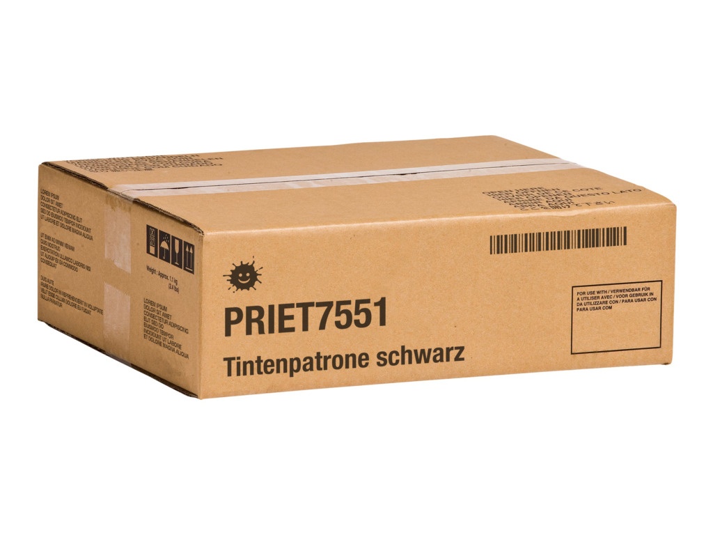 Kompatibel PRIET7551 Tintenpatrone schwarz, 5.000 Seiten 100ml (ersetzt Epson T7551)