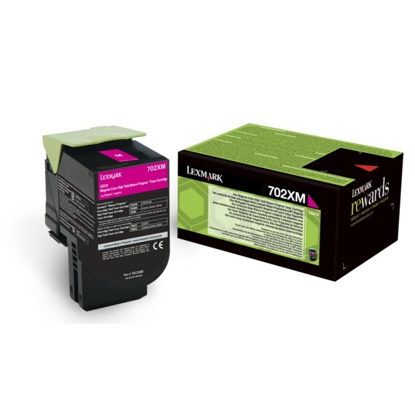 Lexmark 70C2XM0/702XM Toner-Kit magenta extra High-Capacity return program, 4.000 Seiten ISO/IEC 19798