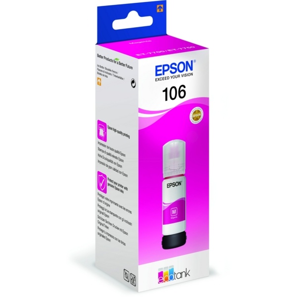 Epson C13T00R340/106 Tintenflasche magenta, 5.000 Seiten 3400 Fotos 70ml