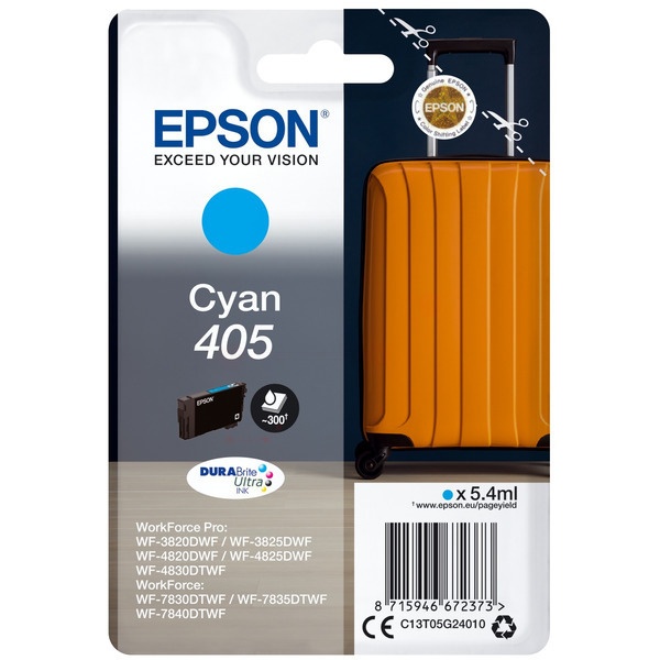 Epson C13T05G24010/405 Tintenpatrone cyan, 300 Seiten 5.4ml